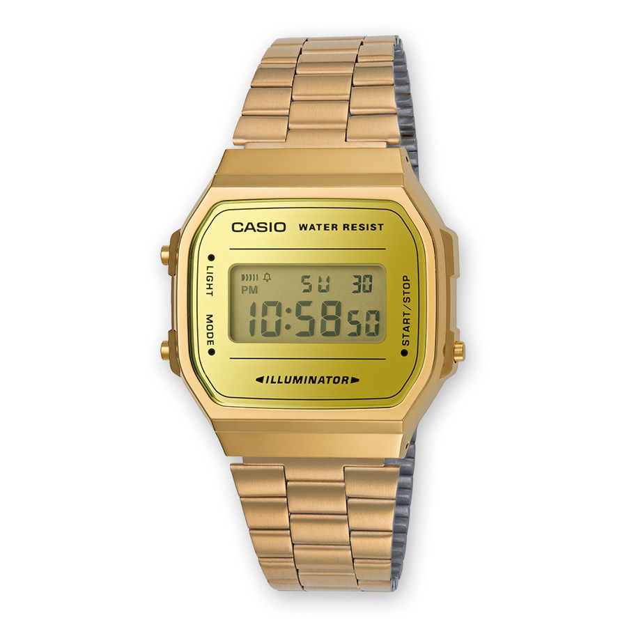Reloj casio retro dorado shop