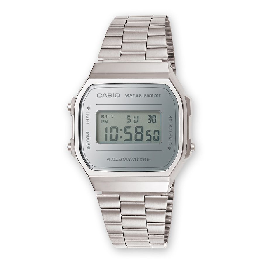 Garantizar lecho Poner reloj casio retro vintage mirror gris A168WEM-7EF | Joyería sendra