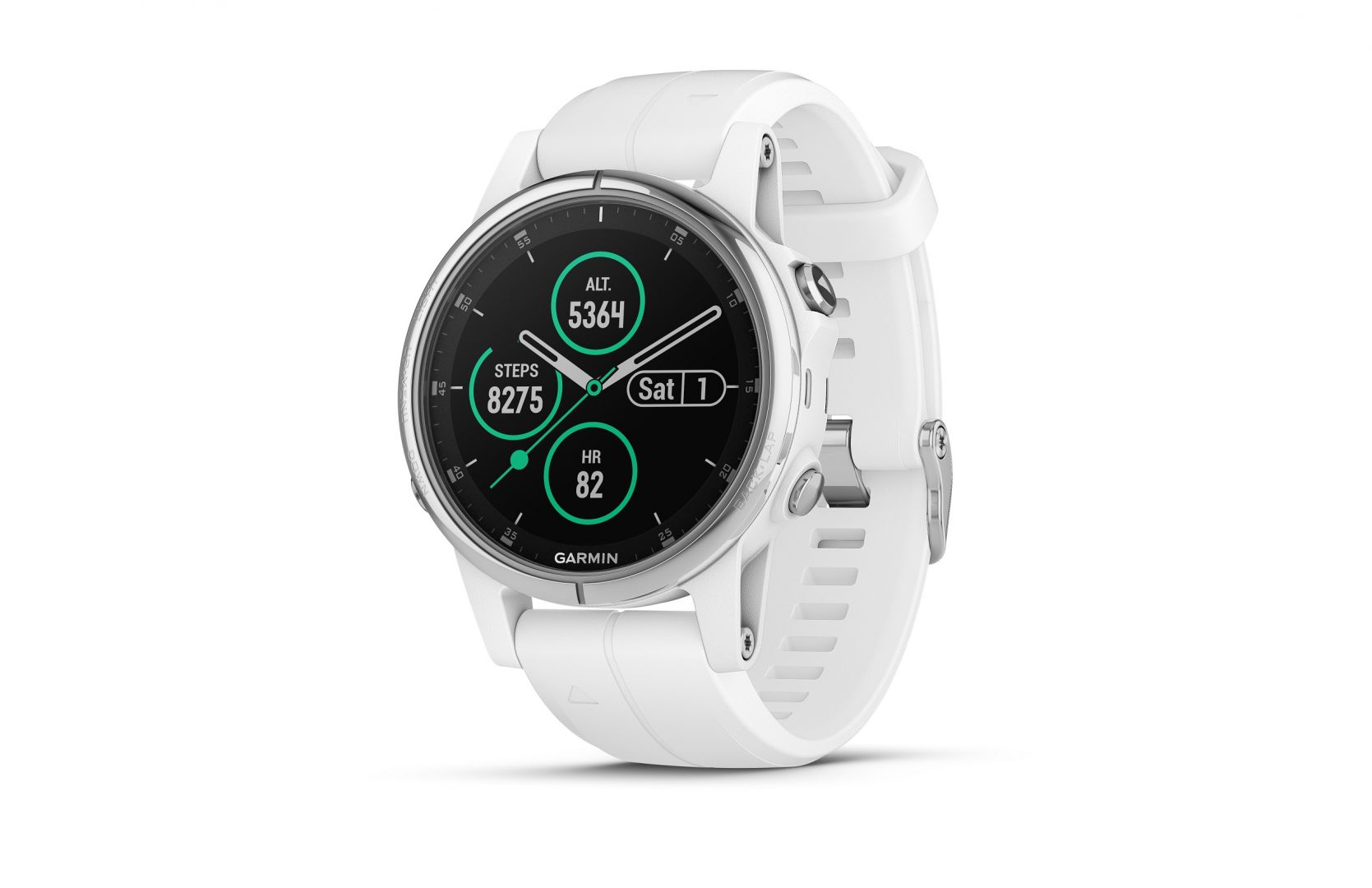 Smartwatch garmin f nix 5S Plus Zafiro blanco con correa blanca
