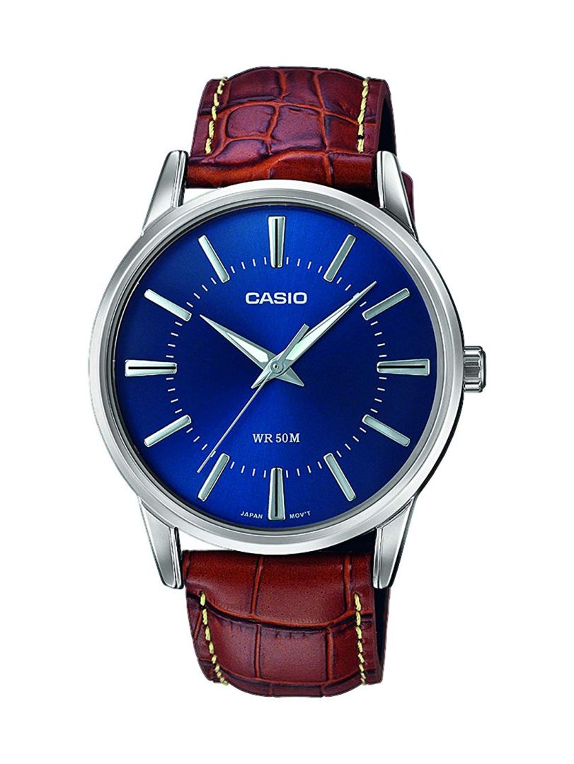 ⌚Reloj Casio de hombre, analógico y detalles azules, MTP-1384D-7A2VEF.