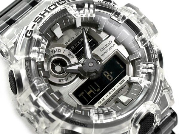 reloj de hombre casio g-shock transparente GA-700SK-1AER